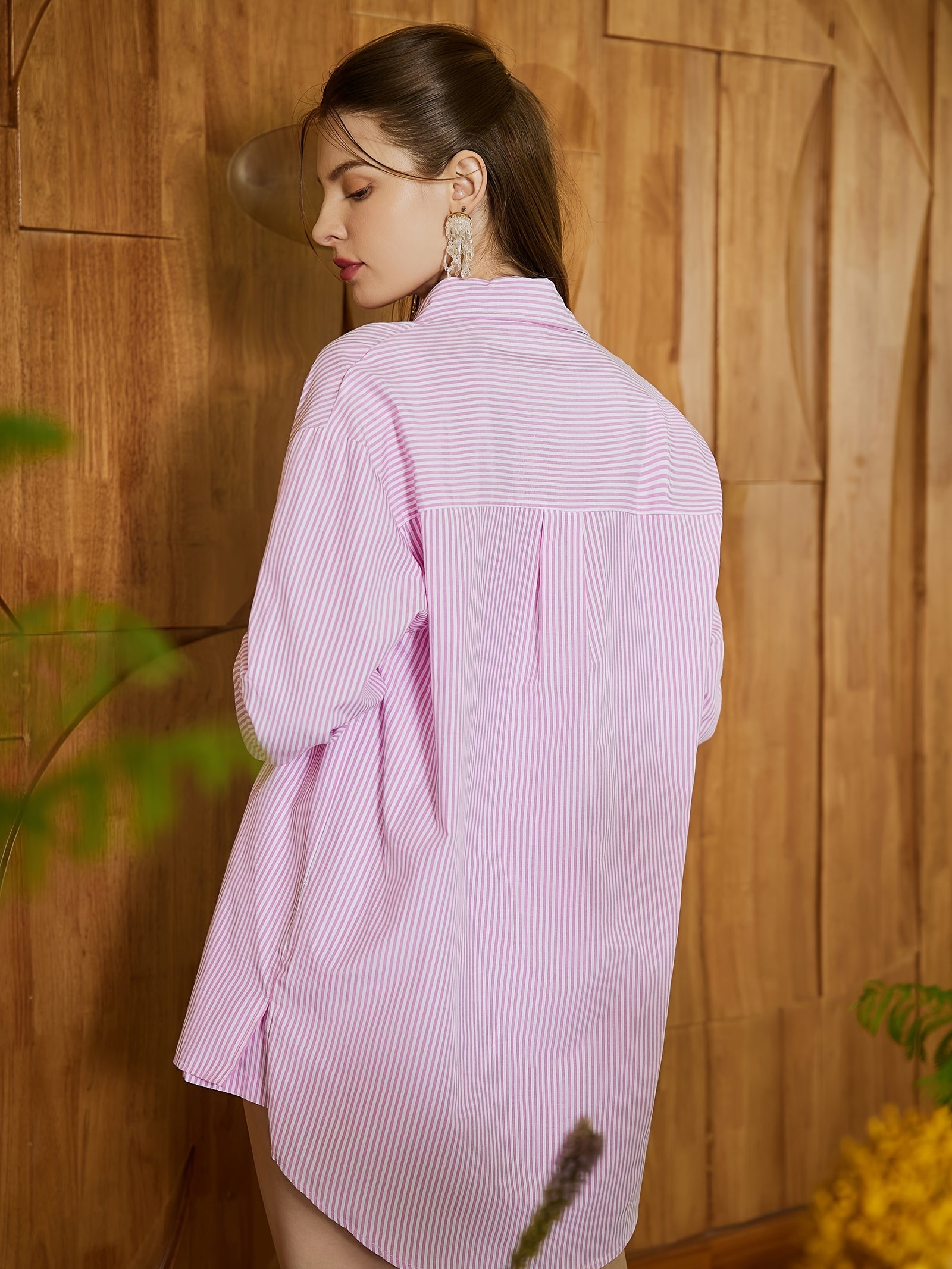 Striped 2-Piece Set Shirt & Shorts Outfit for Women
