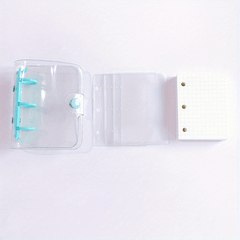 Mini 3 Hole Binder w/ Clear PVC Case for Girls Handbooks