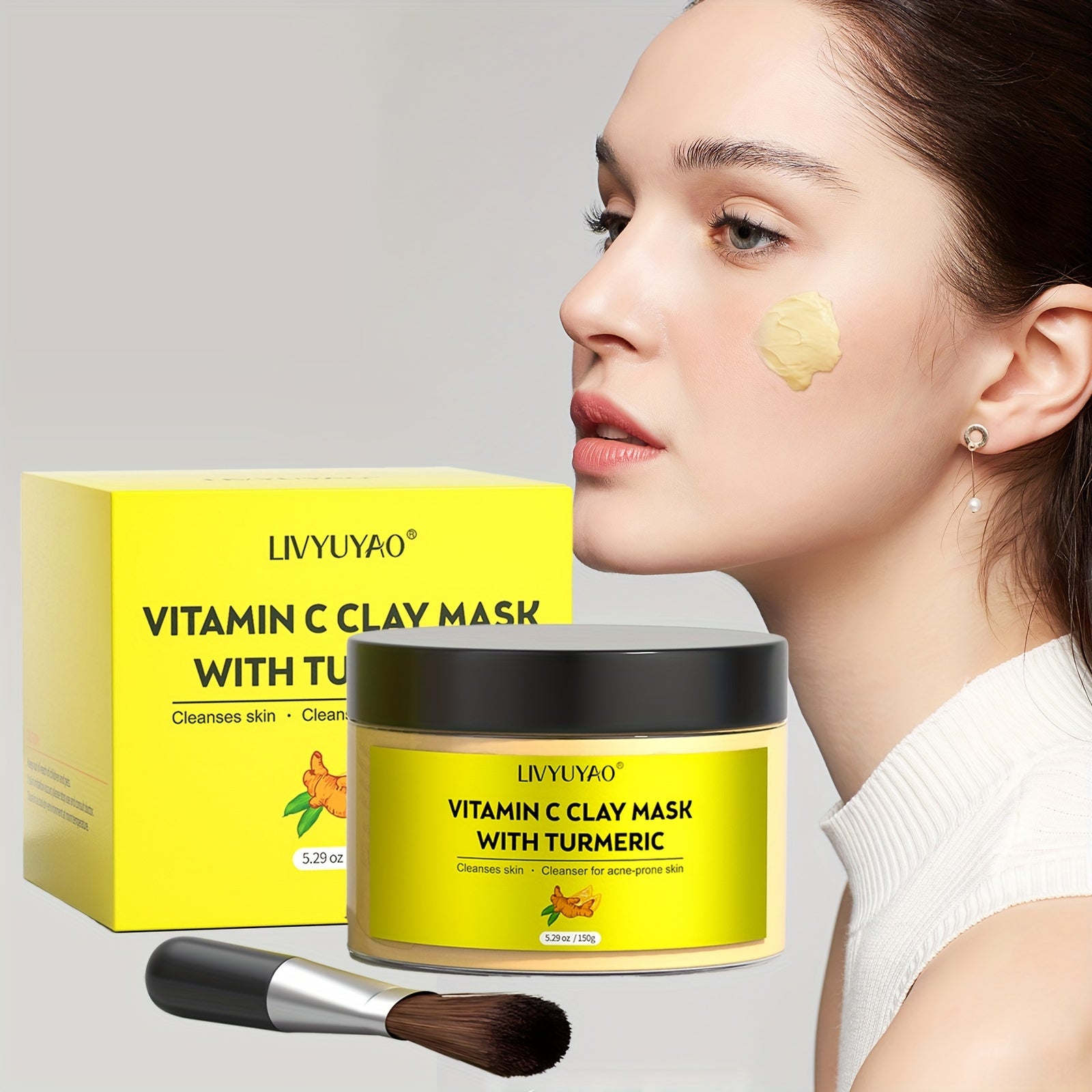 Vitamin C Turmeric Clay Mask for Skin Care