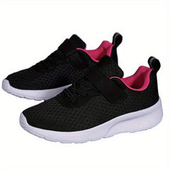 Girls Casual Low Top Mesh Sneakers - Lightweight Breathable Anti Slip Shoes