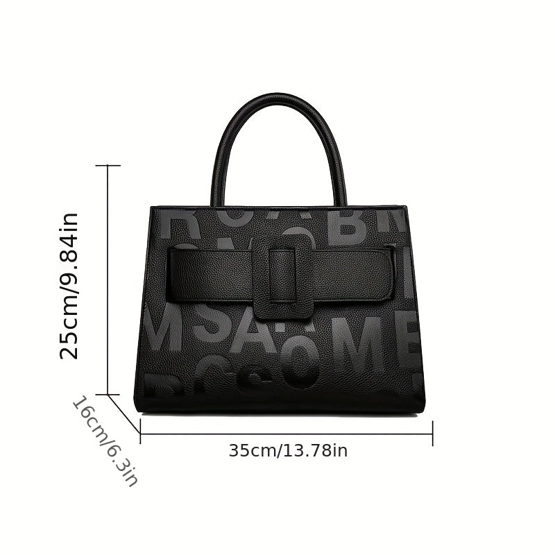 Embossed Handbag Women's Fashionable Satchel Bag With Zipper