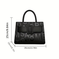 Embossed Handbag Women's Fashionable Satchel Bag With Zipper