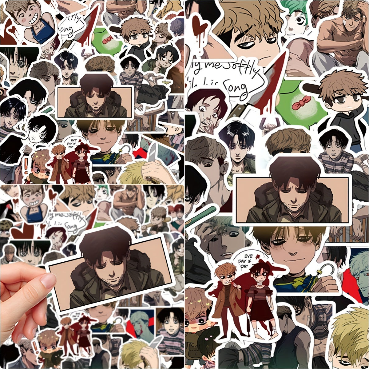 50pcs Anime Kill Tracking Series Stickers Waterproof DIY Creative Stickers