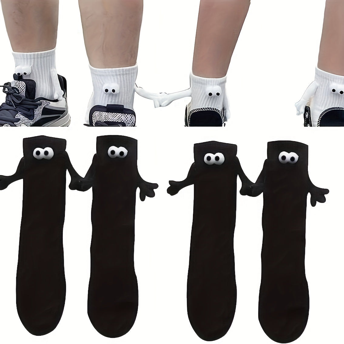 Couple Funny Socks with Magnetic Dolls - Unique Gift Idea for Couples