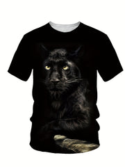 Men's 3D Animals Print T shirt Crew Neck Tee