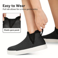 Wave Pattern Slip-on Casual Sneakers For Women