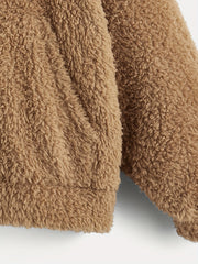 Boy's Teddy Fleece Hoodie Thermal Long Sleeve Top Hooded Pullover