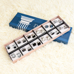 12 Pairs Men's Cuff Links Business Casual Cufflinks