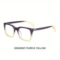 Square Anti Light Glasses Clear Lens for Women Men Teens