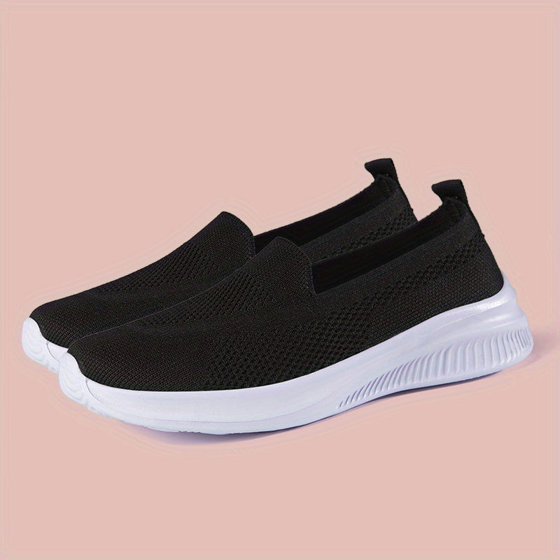 Mesh Breathable Casual Shoes Lightweight Knitting Walking Flats