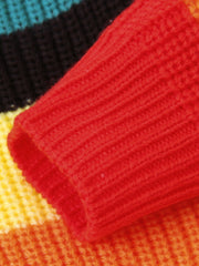 Rainbow Knitted Sweater for Winter Days