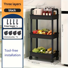 Multifunctional Floor Layer Small Storage Strolley Kitchen
