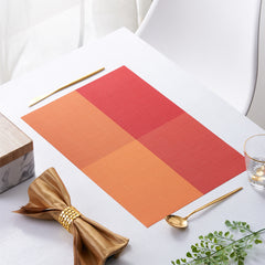 12 Pcs Woven Placemats Teslin Heat Resistant Anti Skid Stain Washable PVC Table