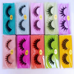 100 Pairs 3D Mink Lashes in Glitter Box