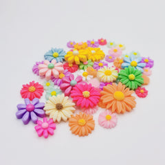 50pcs Flower Resin Daisy Sunflowers Cabochons DIY Scrapbooking