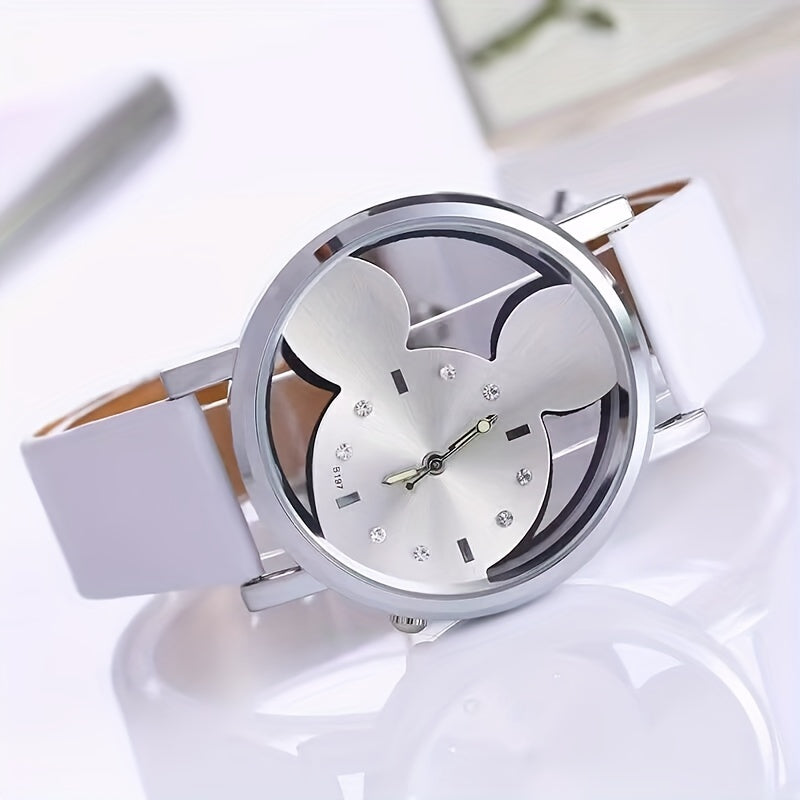 Kids Cartoon Watch Casual Quartz Leather Women Student Girls Watch Wristwatch
