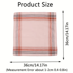 Personalized Name Handkerchiefs Striped Soft Classic Pocket Square Towels