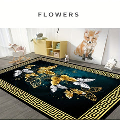 Boho Butterfly Pattern Carpet Anti Fatigue Kitchen Rug Vintage