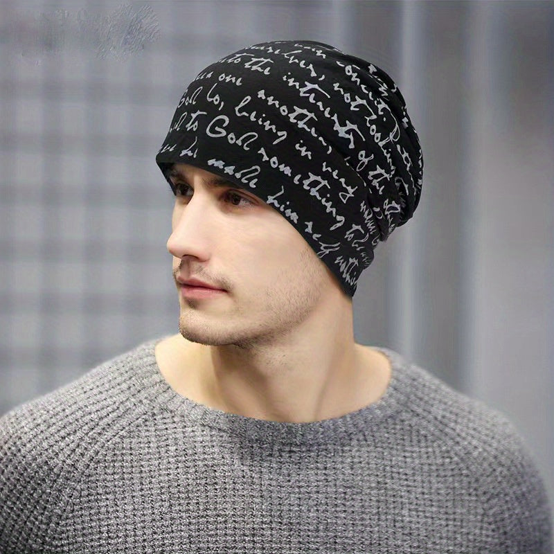 Men's Spring Summer Thin Pullover Hat Cotton Polyester Turban Hat