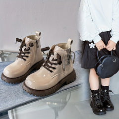 Girls Casual Ankle Boots Zipper Comfortable Non Slip Boots