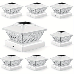 2 Modes Solar Deck Fence Lights IP65 Waterproof Solar Powered Light Fit Posts