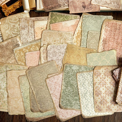50pcs Vintage Stationery Plants Paper Collage Material