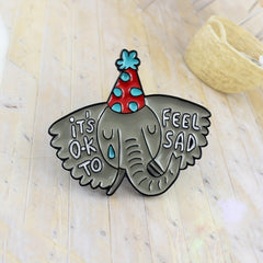 Elephant Animal Jewelry Brooch For Men