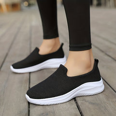Women's Breathable Knit Sneakers Lightweight Slip On Shoes