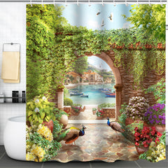 Classical Architectural Shower Curtain Waterproof and Washable
