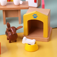 Wooden Children's Bedroom Decorative Toys 7pc Set - Ideal Gift for Kids
