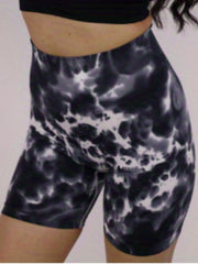 Tie Dye High Waist Sports Biker Shorts