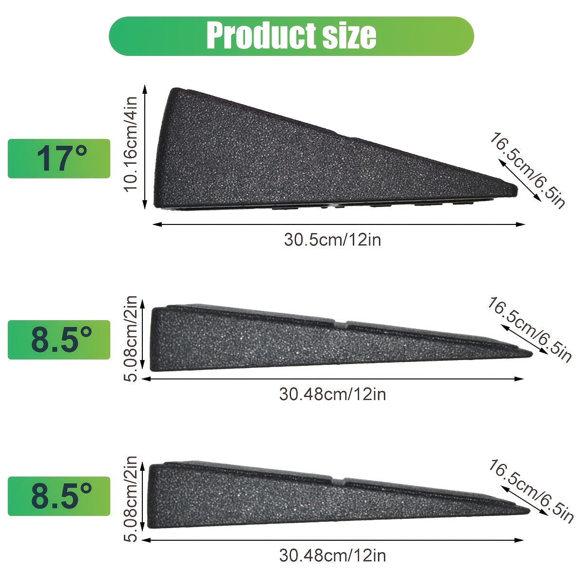 3pcs Incline Plate Set Deep Squat Heel Raise & Calf Raise Non Slip Board
