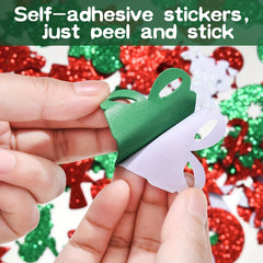 DIY Christmas Stickers 32 Shapes Self Adhesive Children Party Stickers