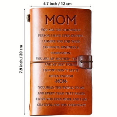 Mom Leather Journal Anniversary Birthday From Daughter Son