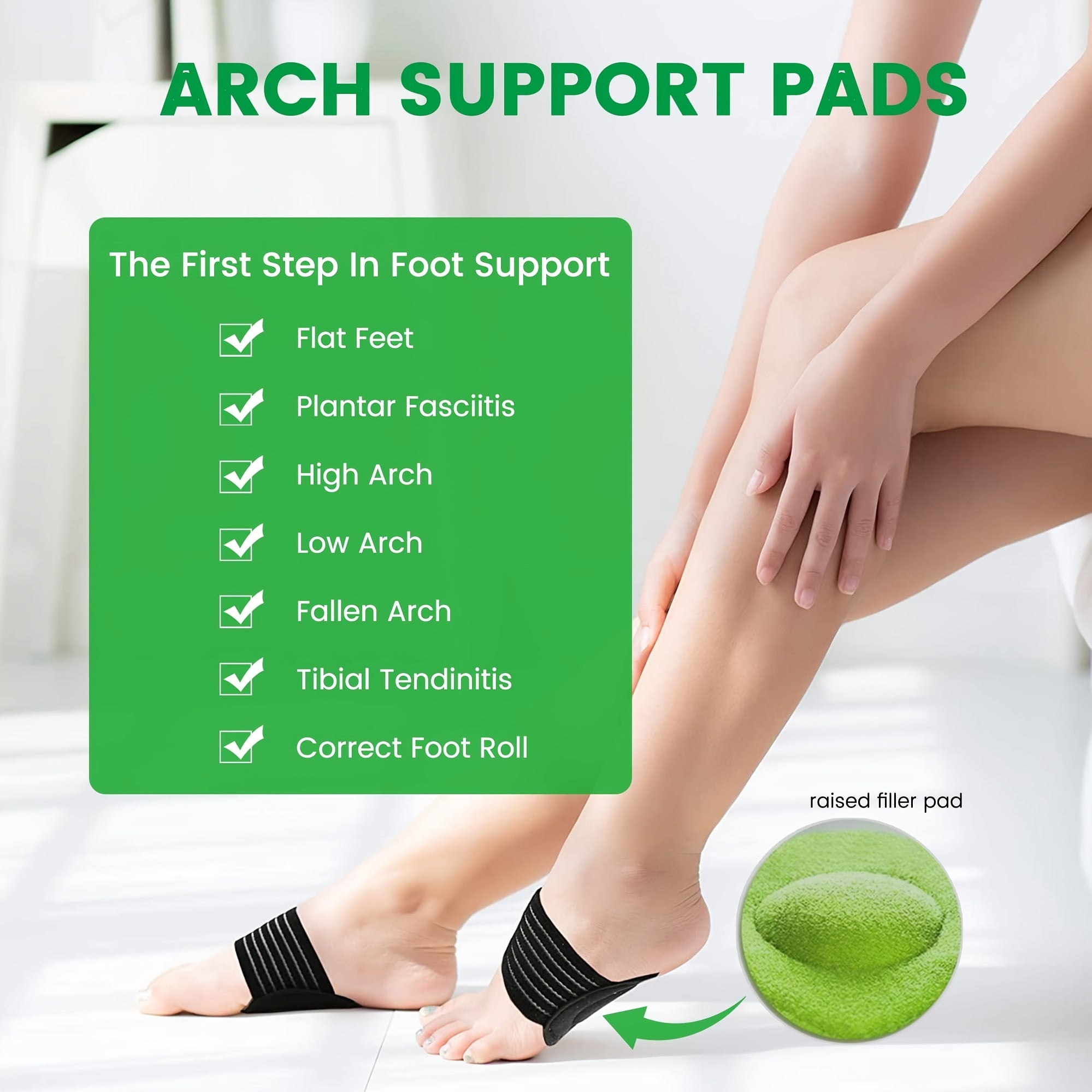 Arch Support Sleeves Cushioned Compression Men's 5-10