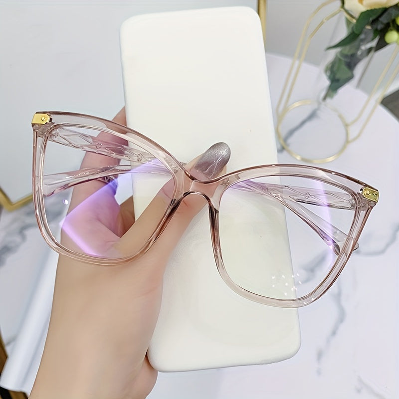 Stylish Clear Frame Cat Eye Glasses Anti Light Reading