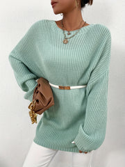 Versatile Knit Sweater Casual Crew Neck Long Sleeve Women's Clothing