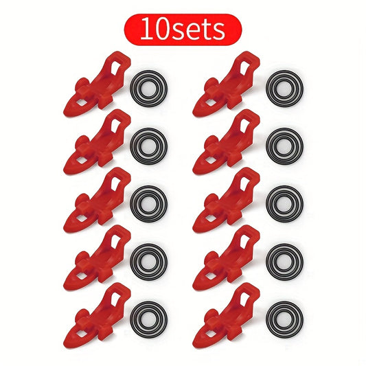 10pcs Fishing Hook Keeper Rod Holder with Elastic Rings