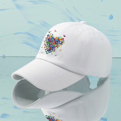 Heart & Butterfly Print Baseball Cap Women's Lightweight Casual Sun Hat