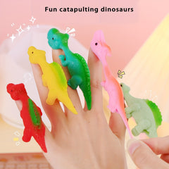 Elastic Dinosaur Finger Dart Toy Fun Launch Dinosaur Decompression Rubber Toy