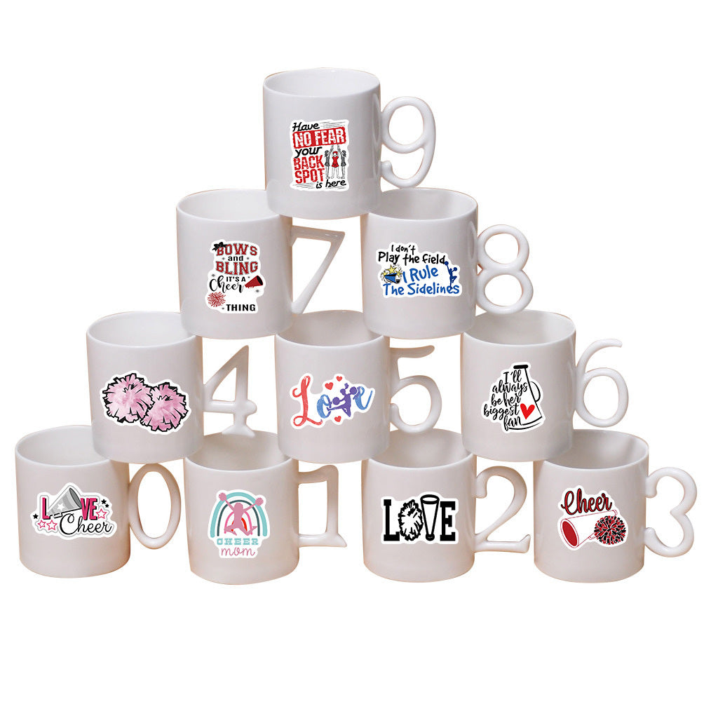 50PCS Cheerleading Stickers Water Bottles Laptops Scrapbook Motivate Cheerle