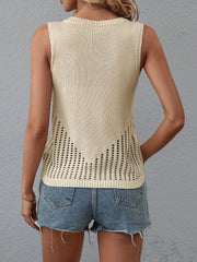 Knitted Sweater Vest Casual Crew Neck Sleeveless Vest
