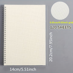 Waterproof Side Spiral Notebook 20 X 14cm Transparent Cover Blank Lined Grid