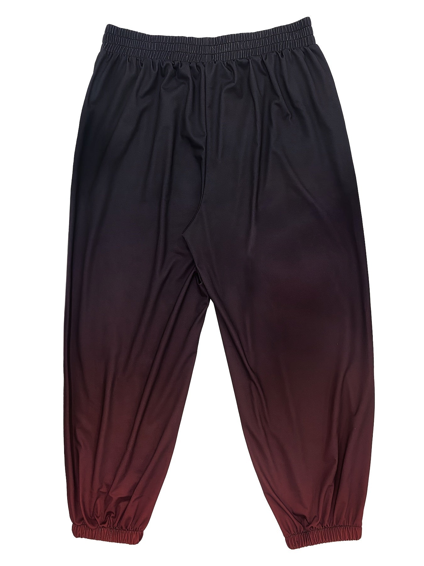 Women's Plus Ombre Print Sporty Pants Elastic Waist Joggers
