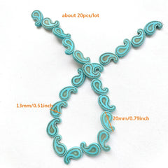 20pcs Turquoise Stone DIY Beads for Necklace Pendant
