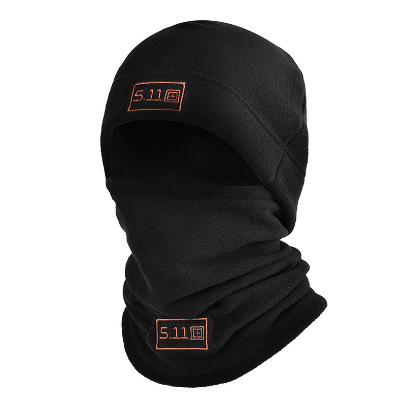 Winter Men Polar Fleece & Scarf Cap Warm Wool Neck Sport Hat