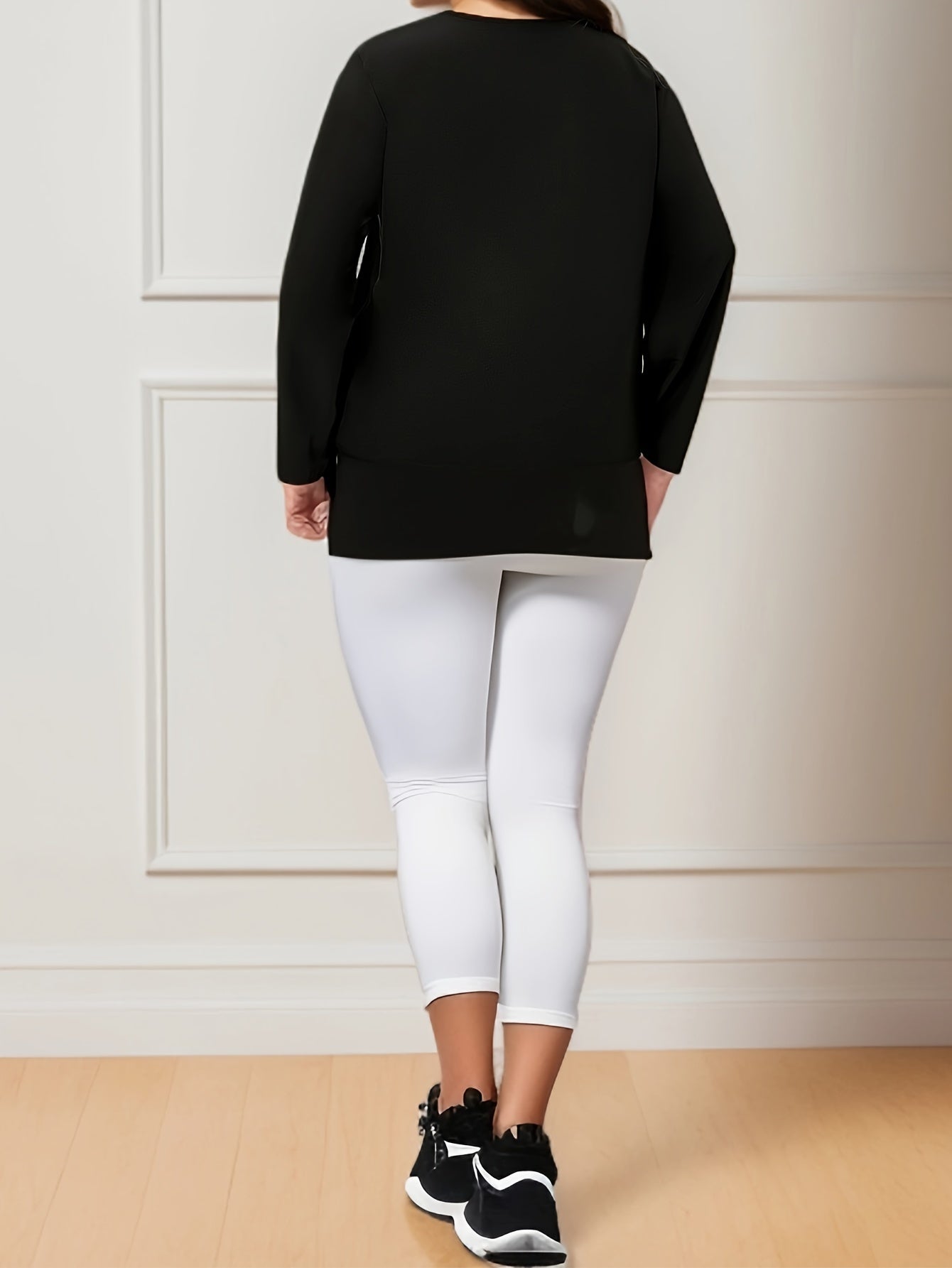 Sexy Blouse Solid Sequin Long Sleeve V Neck Stretch Shirt Top