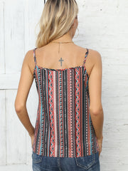 Tribal Striped Print Cami Top Sleeveless Women's Clothing