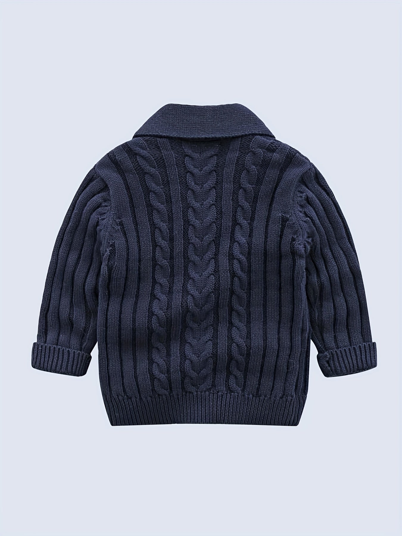 Kids Cable Knit V Neck Cardigan Winter Outwear