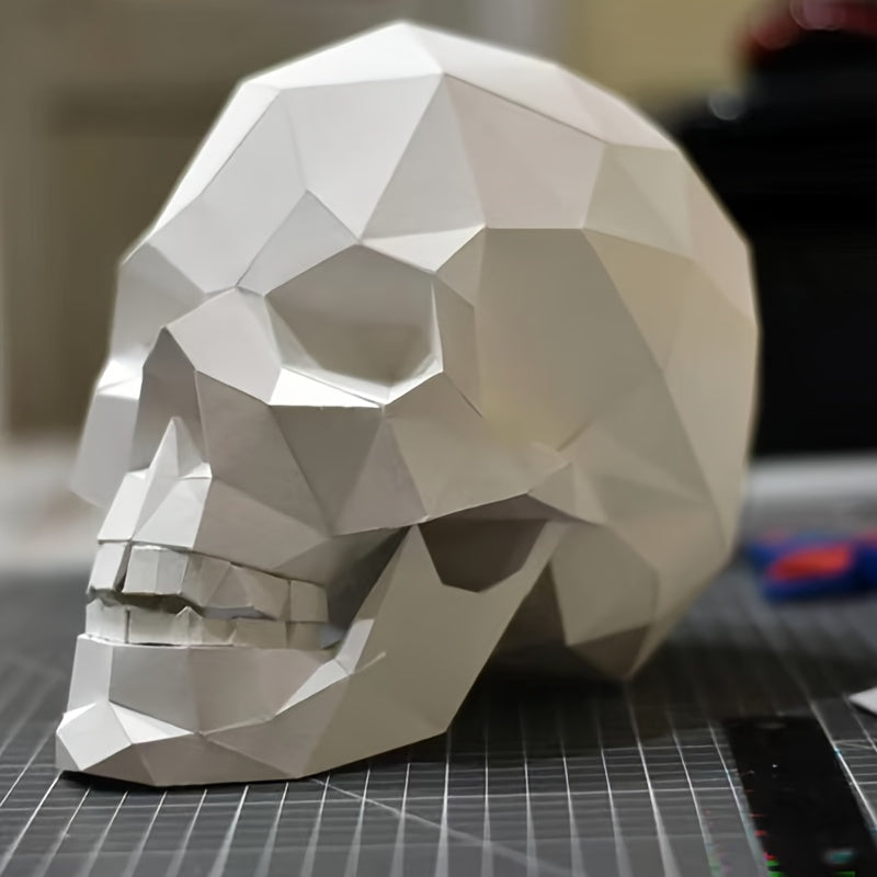 3D Skeleton Head Paper Model Medical Office Decoration